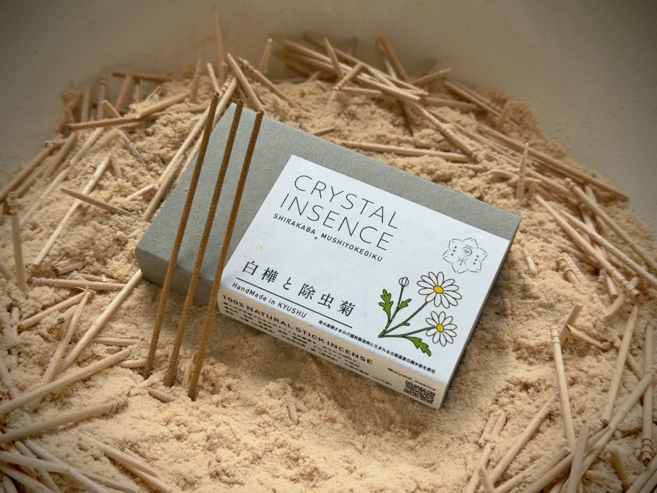 白樺と除虫菊のお香 ─ 限定コラボ｜60本 | CRYSTAL INSENCE