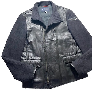 ARMANI JEANS sleeve switching riders jacket