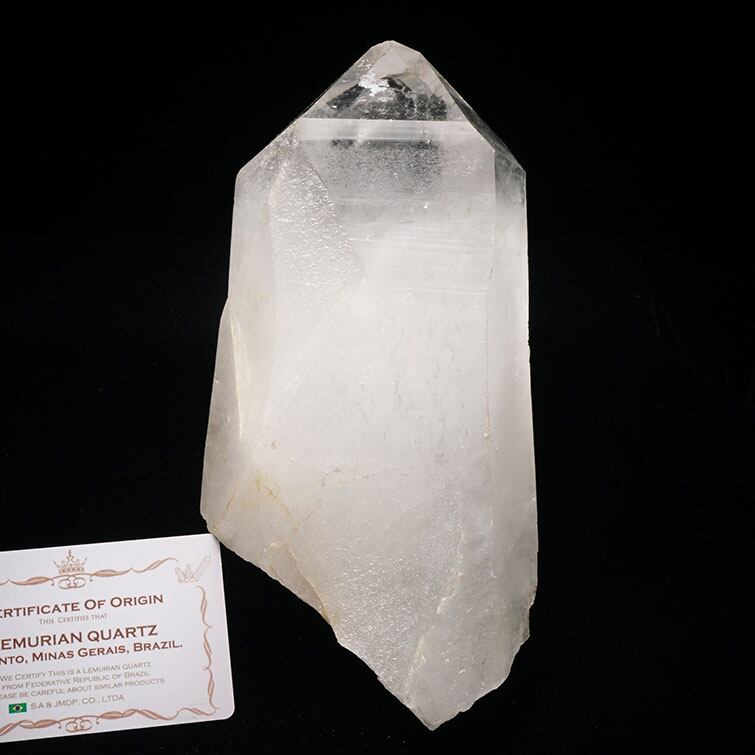 1.9Kg レムリアンシード 水晶 原石 ブラジル ミナスジェライス州 コリント産 証明書付属 一点物 281-201