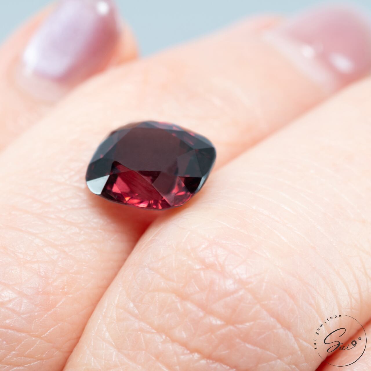 天然【非加熱】スピネル・オレンジーレッド 3.76ct GIA鑑別書 | SUI