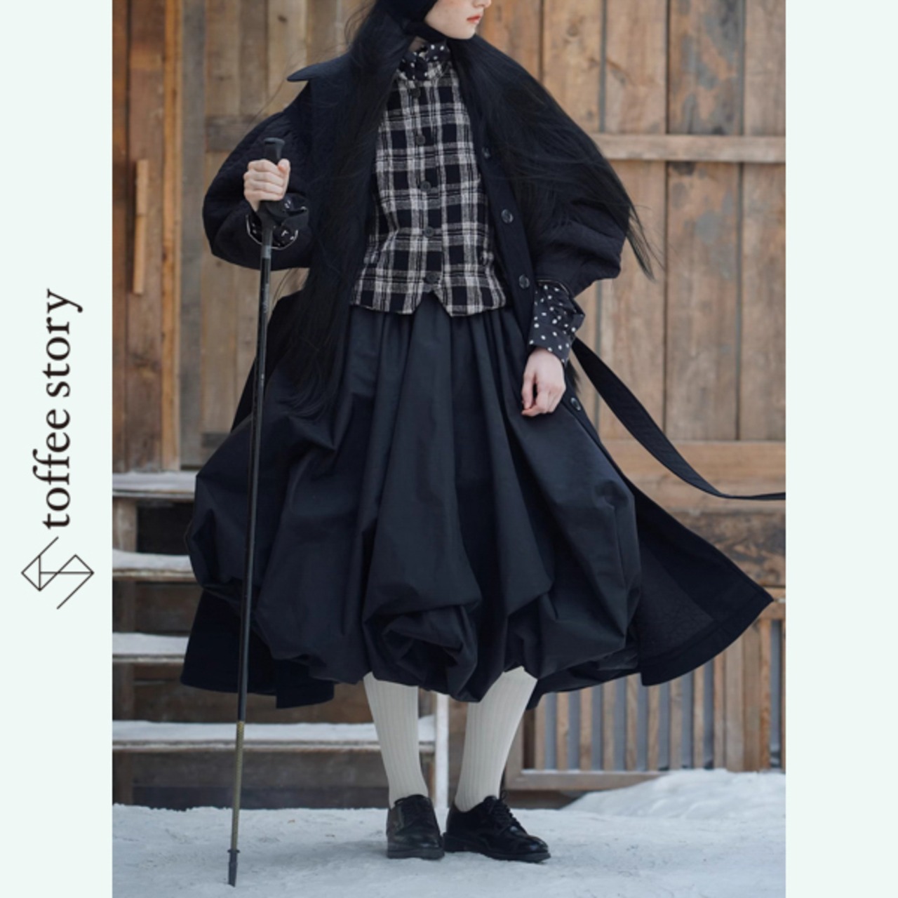 コーデュロイの影色チェックが紡ぐ物語ベスト《W0212》