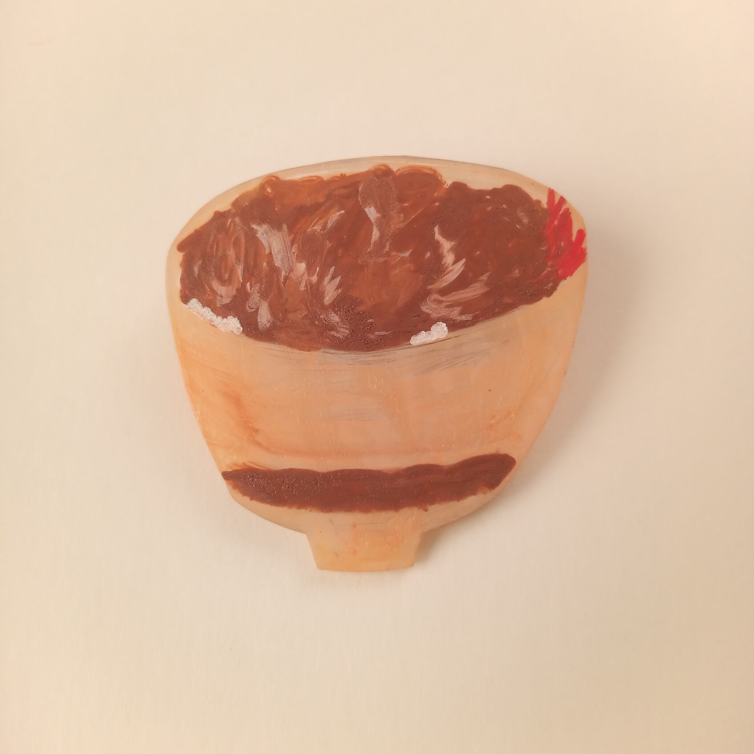 ヘンテコ　ブローチ　「牛丼」