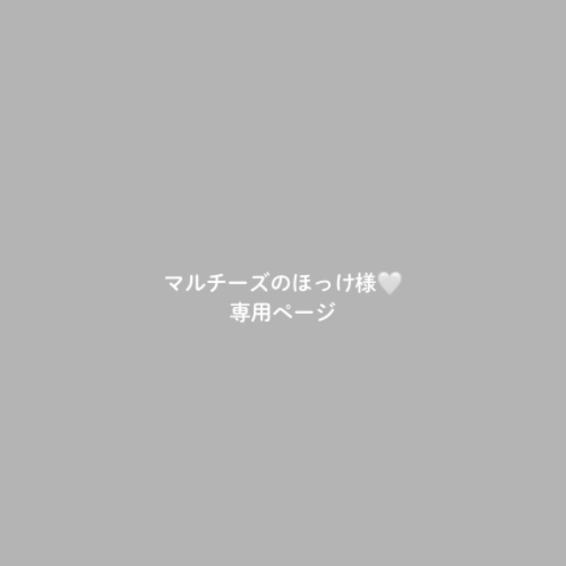 マルチーズのほっけ様専用ページ