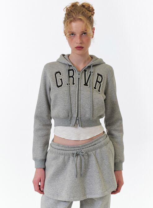 GROVE] GRVR CROP HOODIE ZIP-UP 正規品 韓国ブランド 韓国