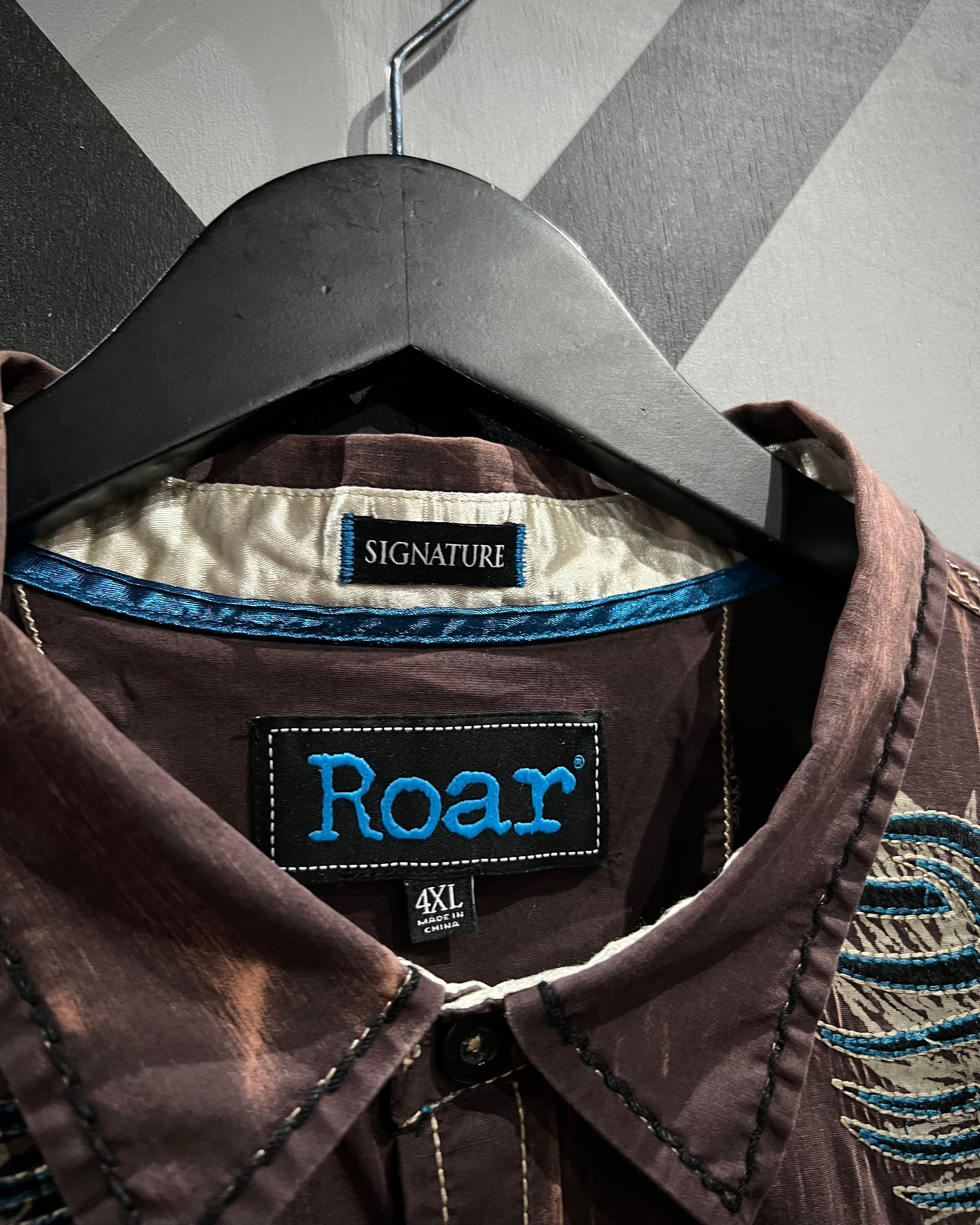 X VINTAGE】“Roar” Special Tribal Embroidery S/S Shirt | Caka(カカ