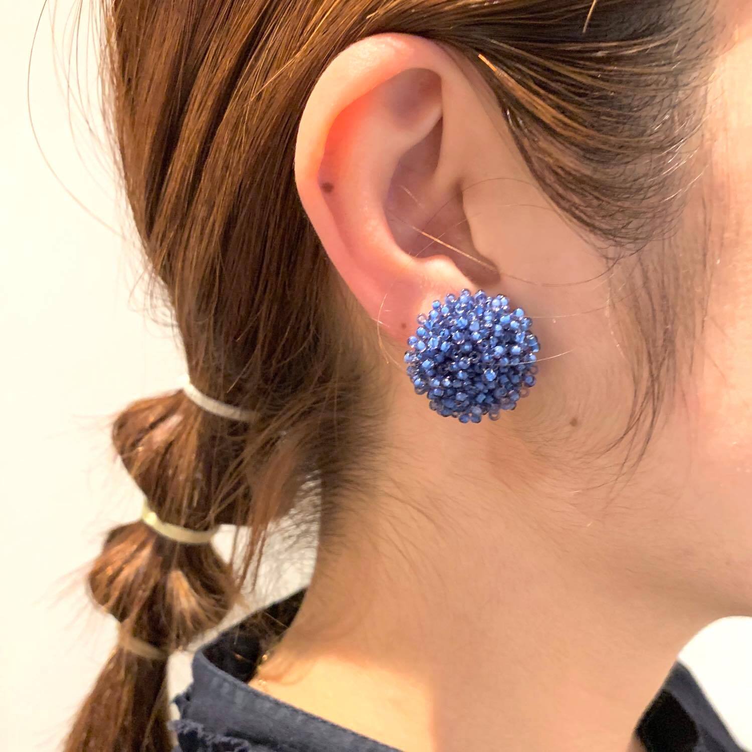 再入荷〉Duaオリジナル ビーズカボションの〈ピアス/イヤリング〉M