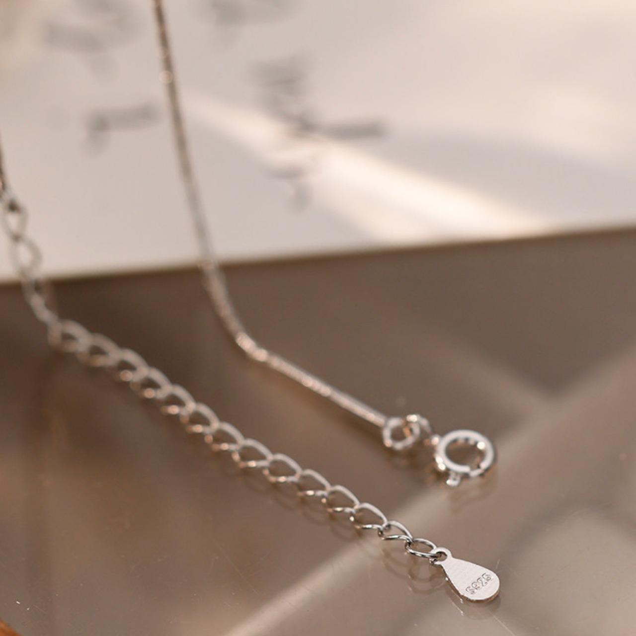 パール装飾 シルバーチェーン ネックレス 00050