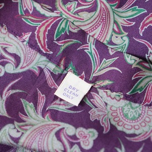 90s Polo by Ralph Lauren Silk open-collar shirt "made in USA"  Purple Paisley [L] 古着