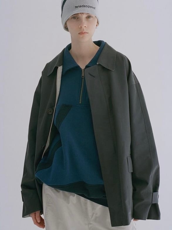 CABARET POVEL / REVERSIBLE VENTILE COAT - NAVY | DEXIM