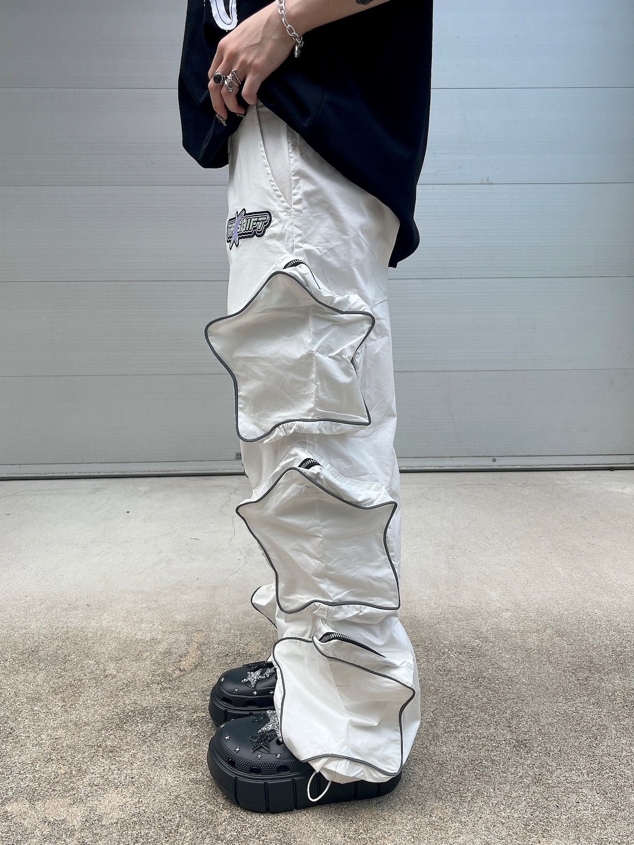 【BRUSHSHIFT 】star design military pants