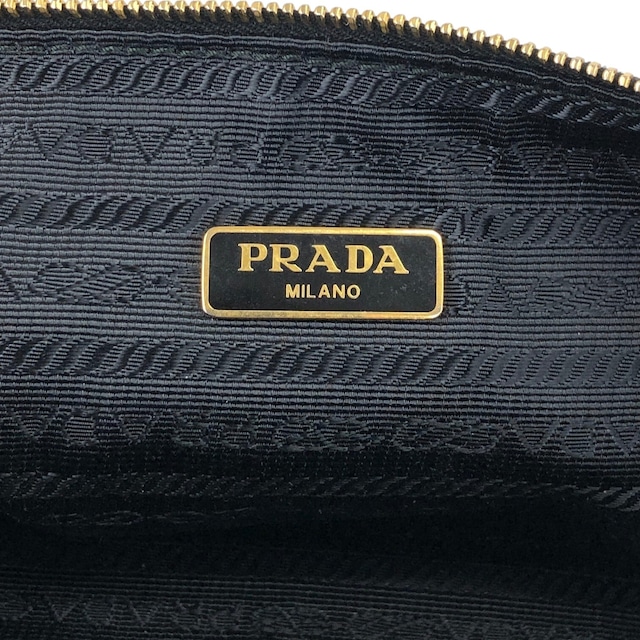 PRADA プラダ ショルダーバッグ ブラック ロゴ レザー チェーンショルダー vintage ヴィンテージ オールド ckmyc2