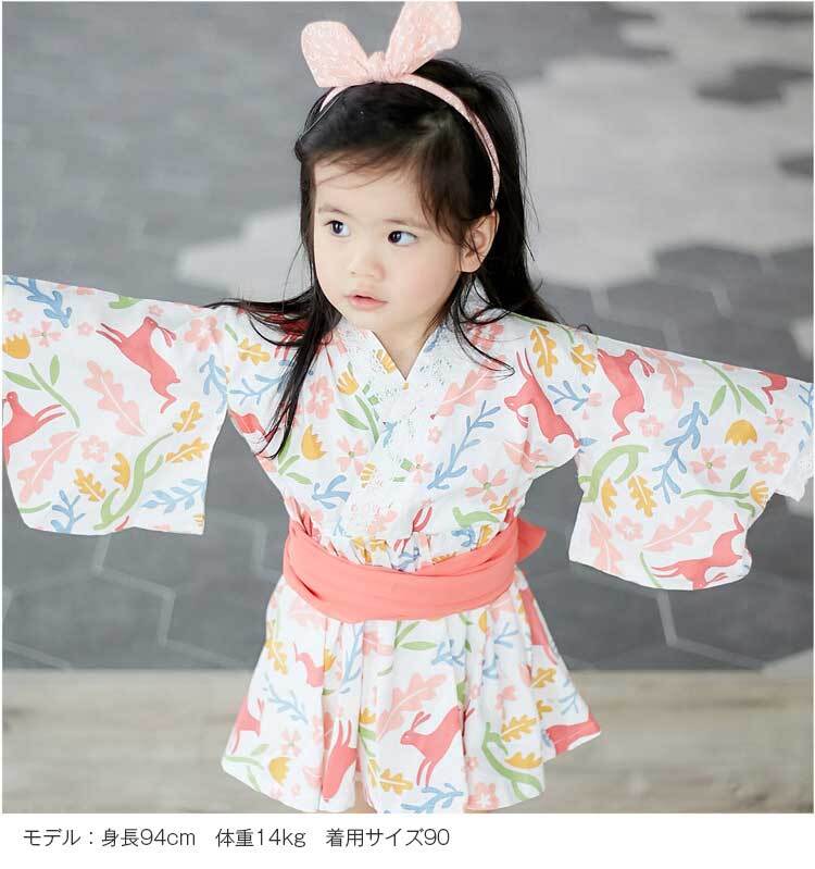 浴衣 子供 キッズ 浴衣 こども 女の子 90 100 110 120 130 浴衣ドレス