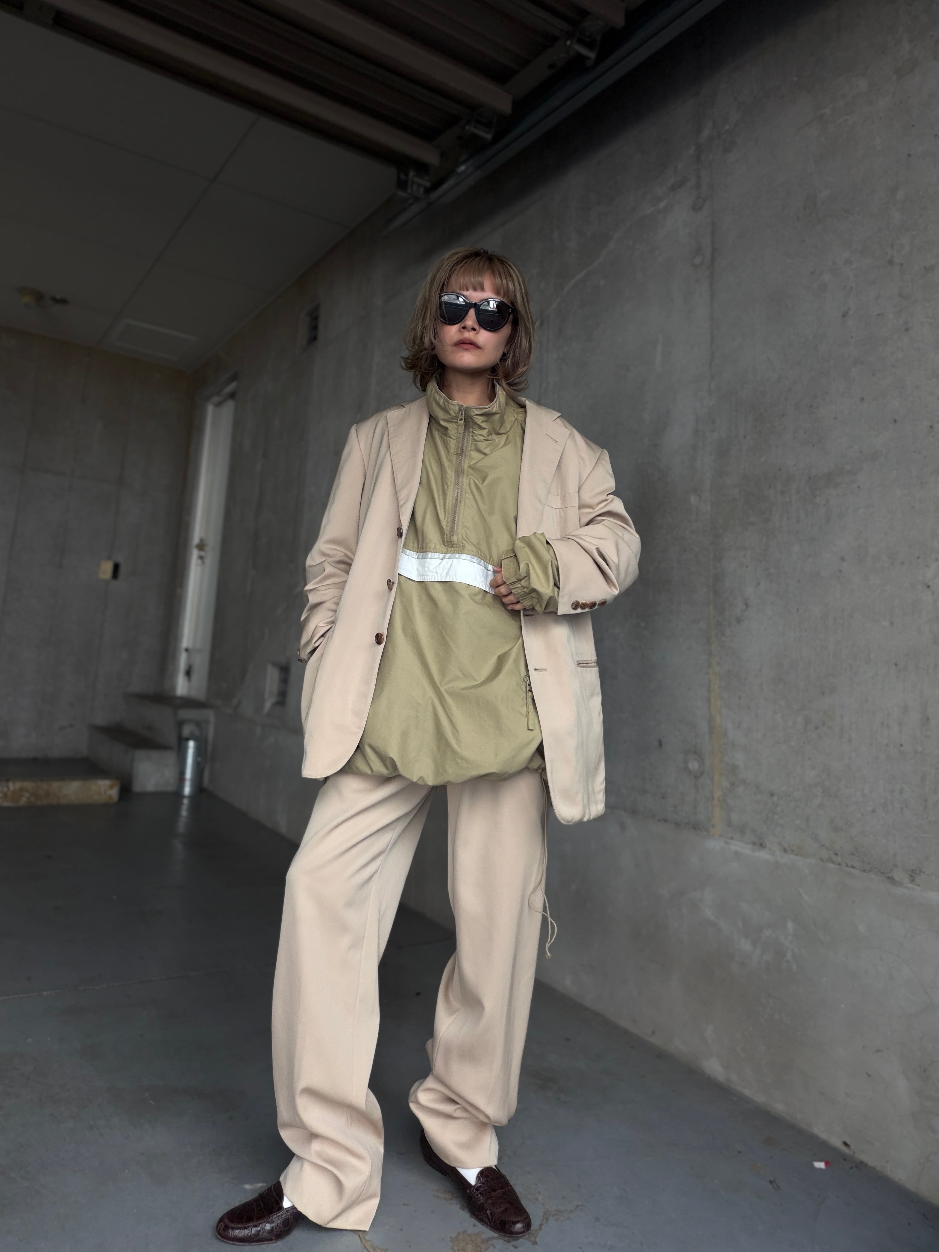 (OP169)Ralph Lauren tropical wool tailored setup made in Japan