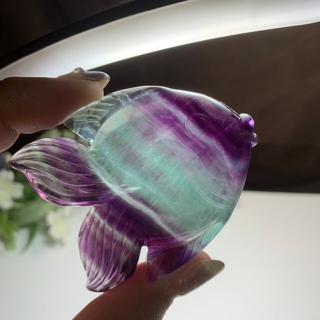 在庫セール☆2.海のアニマル♪♪フローライトお魚さん☆ペアセット