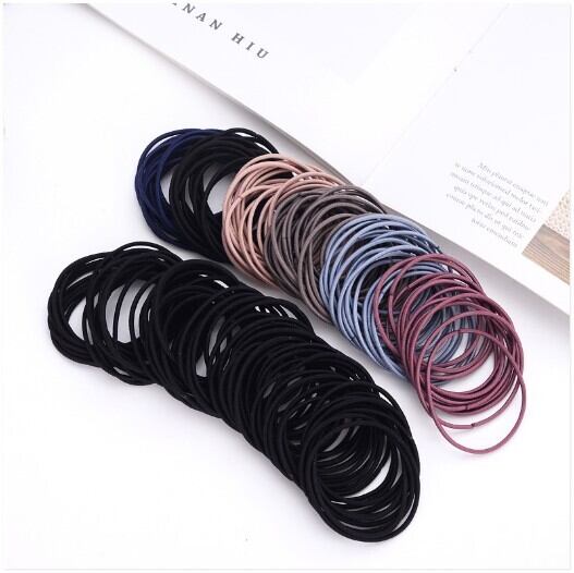 ☆即納☆.*。 ヘアゴム 細い 2mm 50本セット キッズ ママ おしゃれ 髪