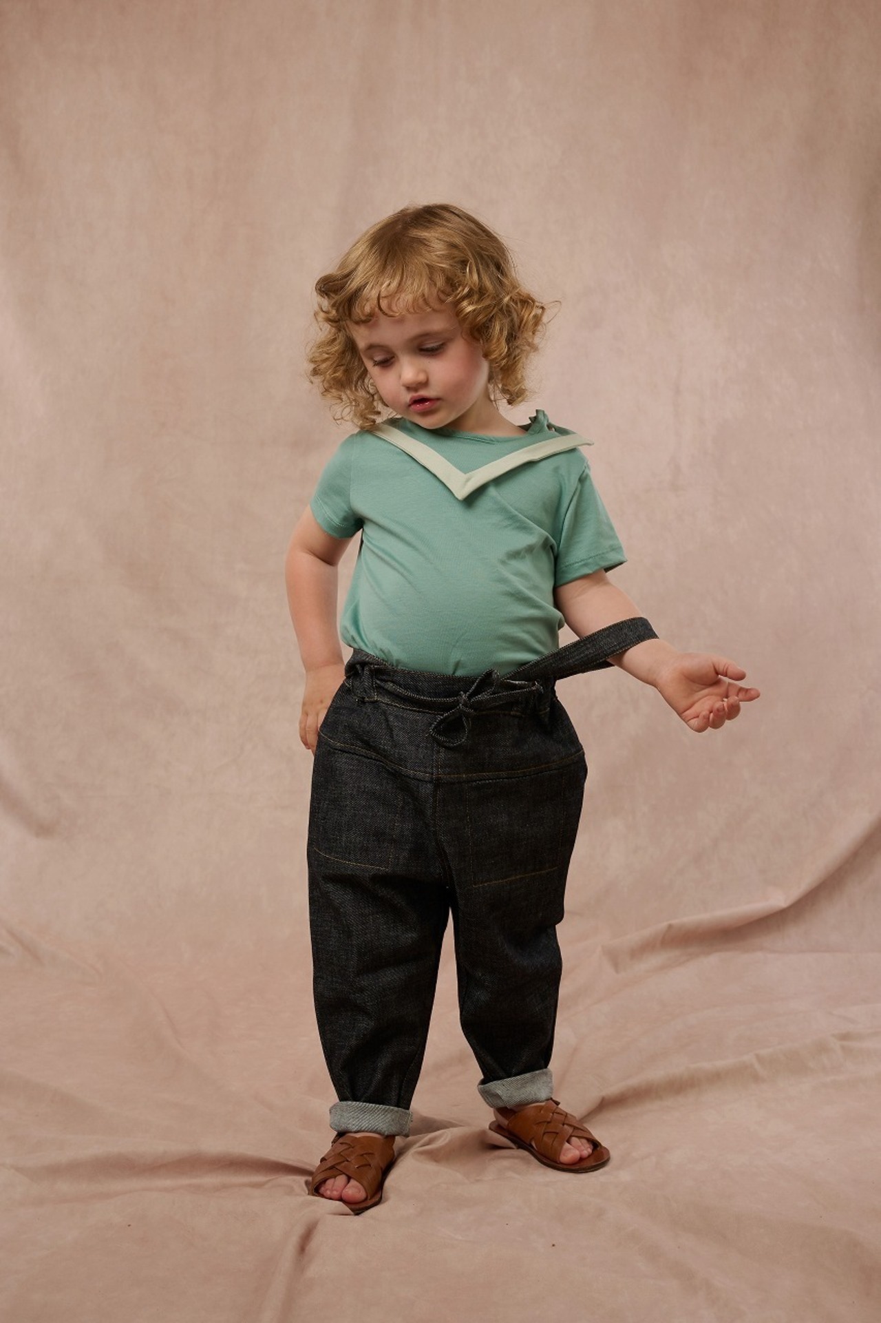 HELLOLUPO　BROOKS TROUSERS - BLUE DENIM(6-7y,8-9y)