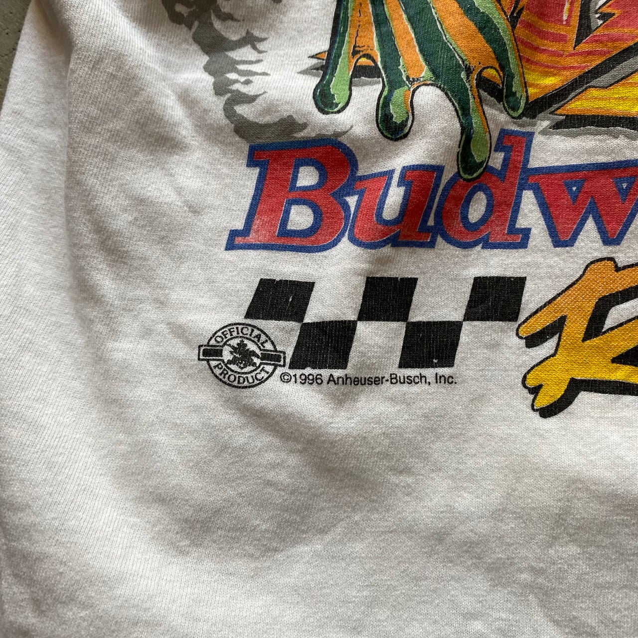 90年代 Budweiser King Racing バドワイザー カエル 両面プリント 
