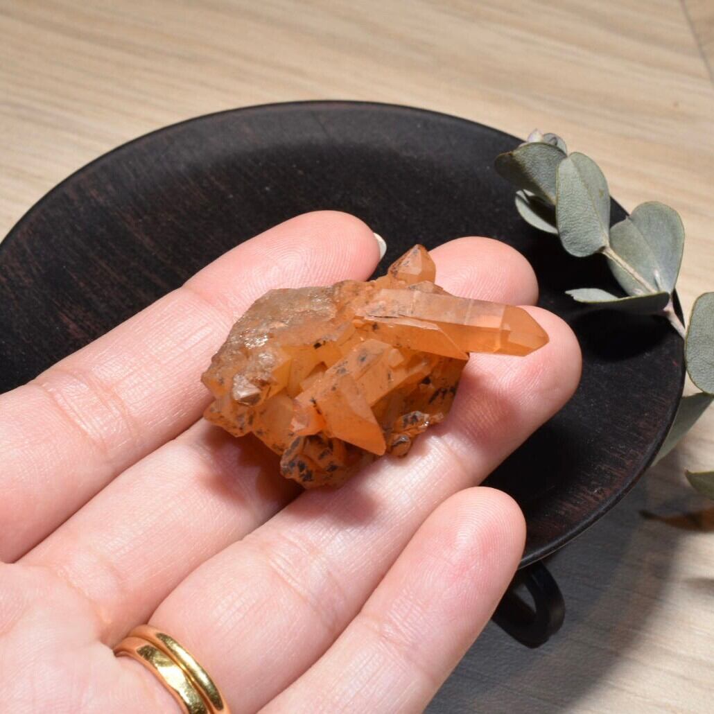 タンジェリンクォーツ クラスター みかん水晶 ブラジル・ミナス