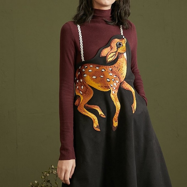 【Camoooni】ストラップ大スイングスカート 10115