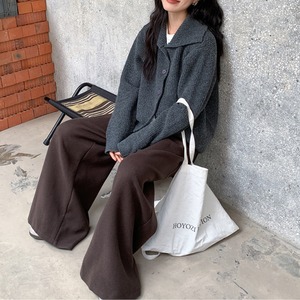 high neck knit cardigan J00059