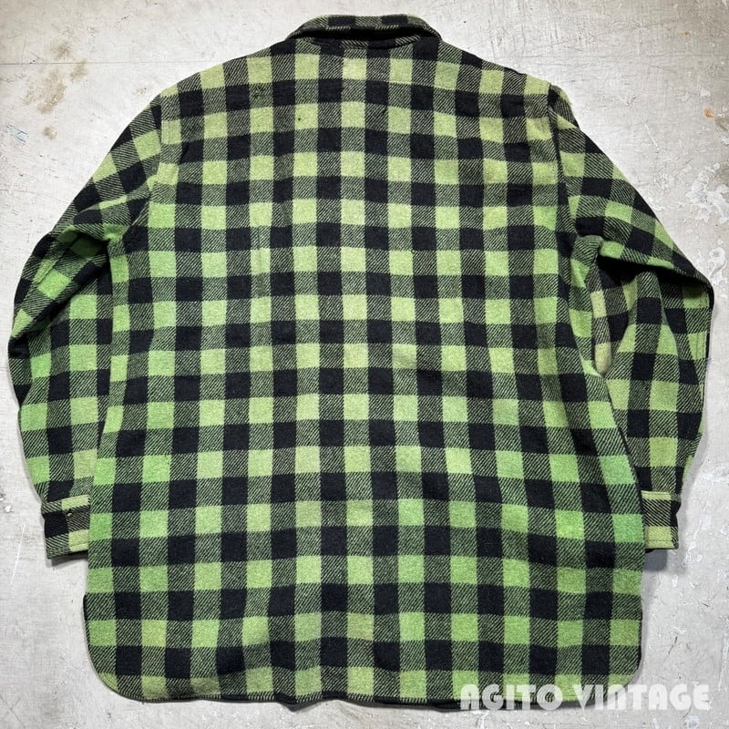 絶妙配色 オンブレ】モンゴメリーワード 黒黄緑シャドウチェック