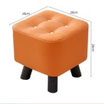 小さいスツール 無垢材 スツール 高さ28cm ５カラー オレンジ グリーン 家庭用 玄関椅子 靴用スツール コーヒーテーブル用スツール 大人用 子供用 小さなスツール リビングルーム用 ドア用スツール