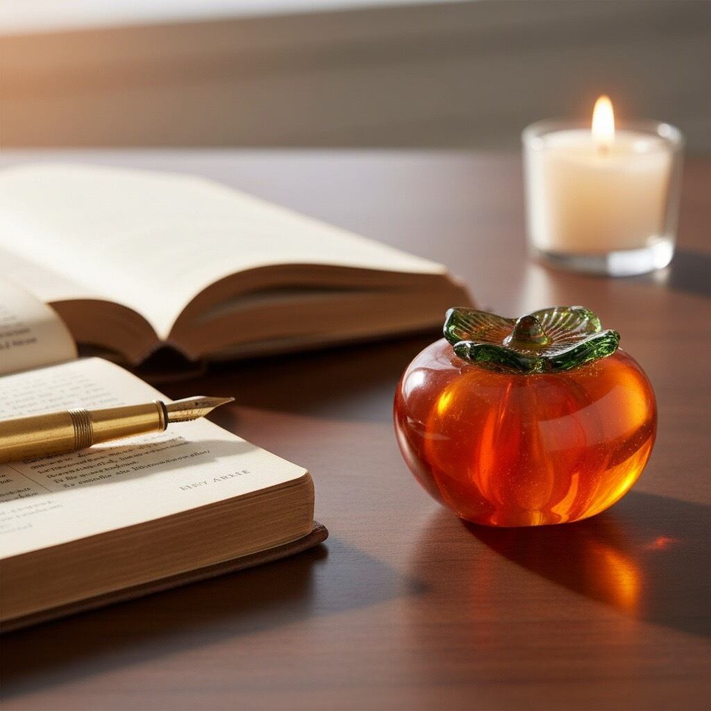 柿モチーフのガラスオブジェ【efo7】 | Atelier B.ECUDES