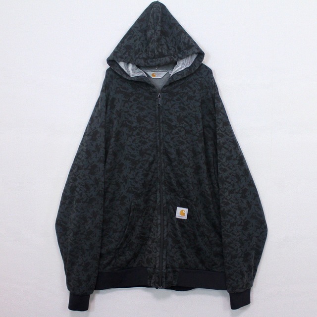 【Caka act2】"Carhartt" Geometric Pattern Loose Zip Up Hoodie