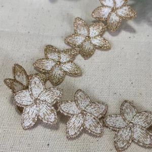 【50センチ】プルメリア/ハワイアン/刺繍リボンテープ/レース