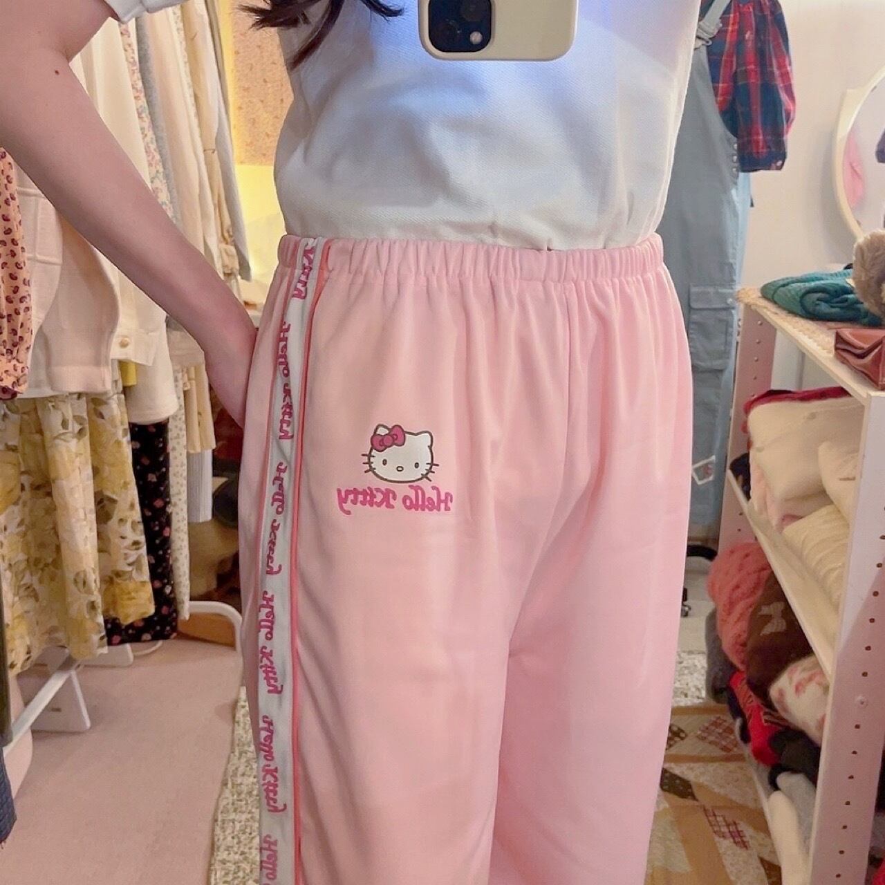 remake ˚✧₊ hello kitty ribbon pink jersey