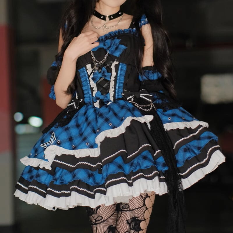 アイドルチェック柄衣装 レッド ステージ衣装 生誕祭 ドール