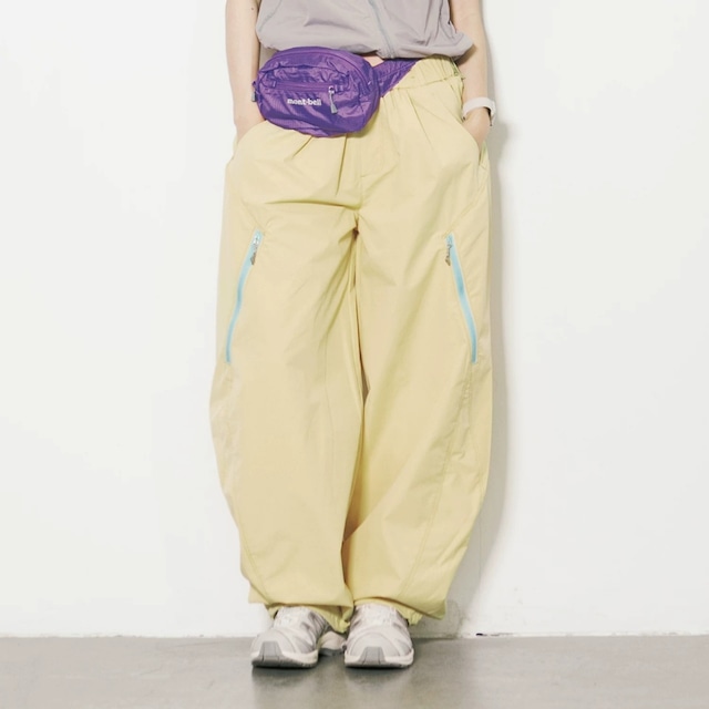 カラージップドロストカーブワイドパンツ C01395