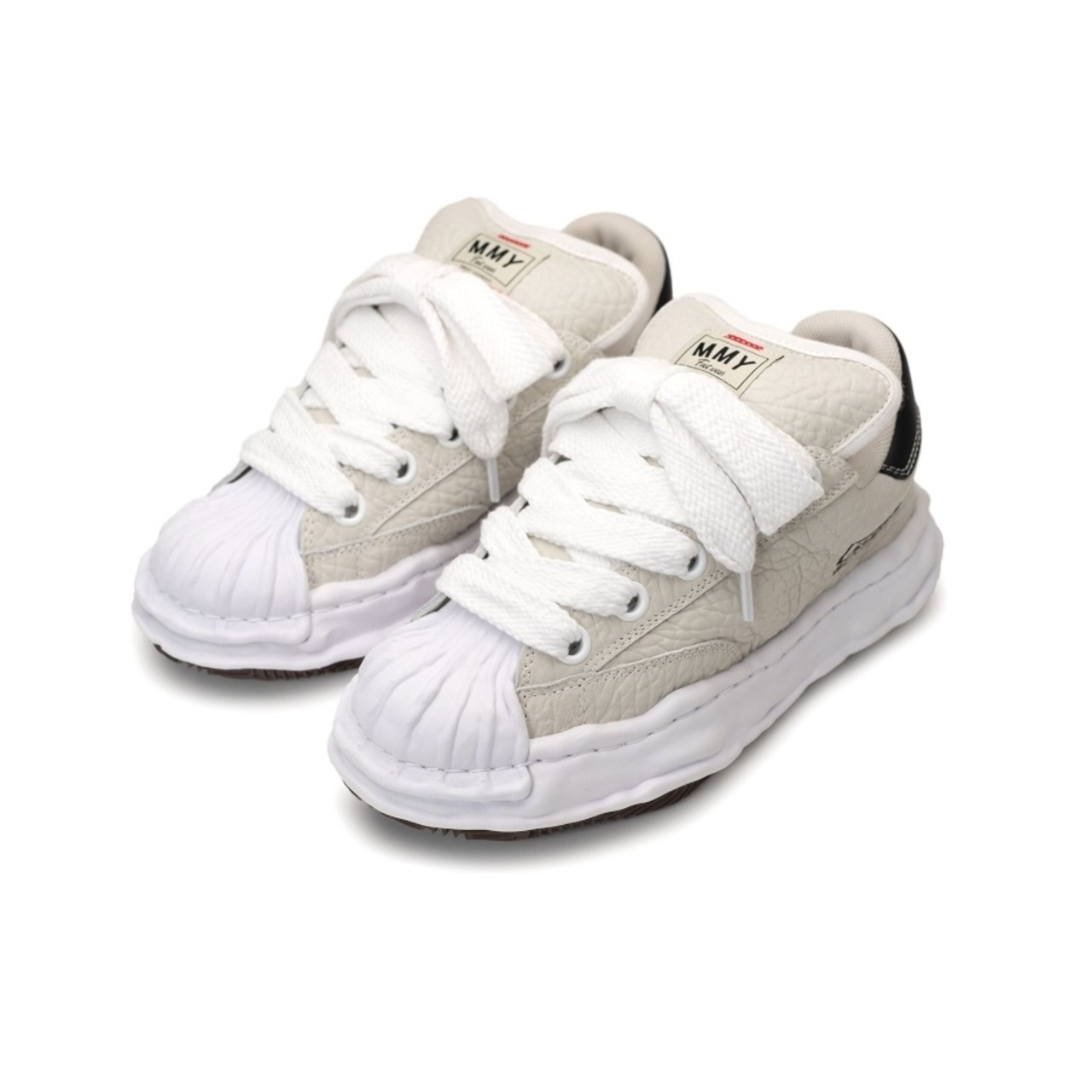 【Maison MIHARA YASUHIRO】"BLAKEY PUFFER" OG Sole Monster Leather Low-top Sneaker - 11
