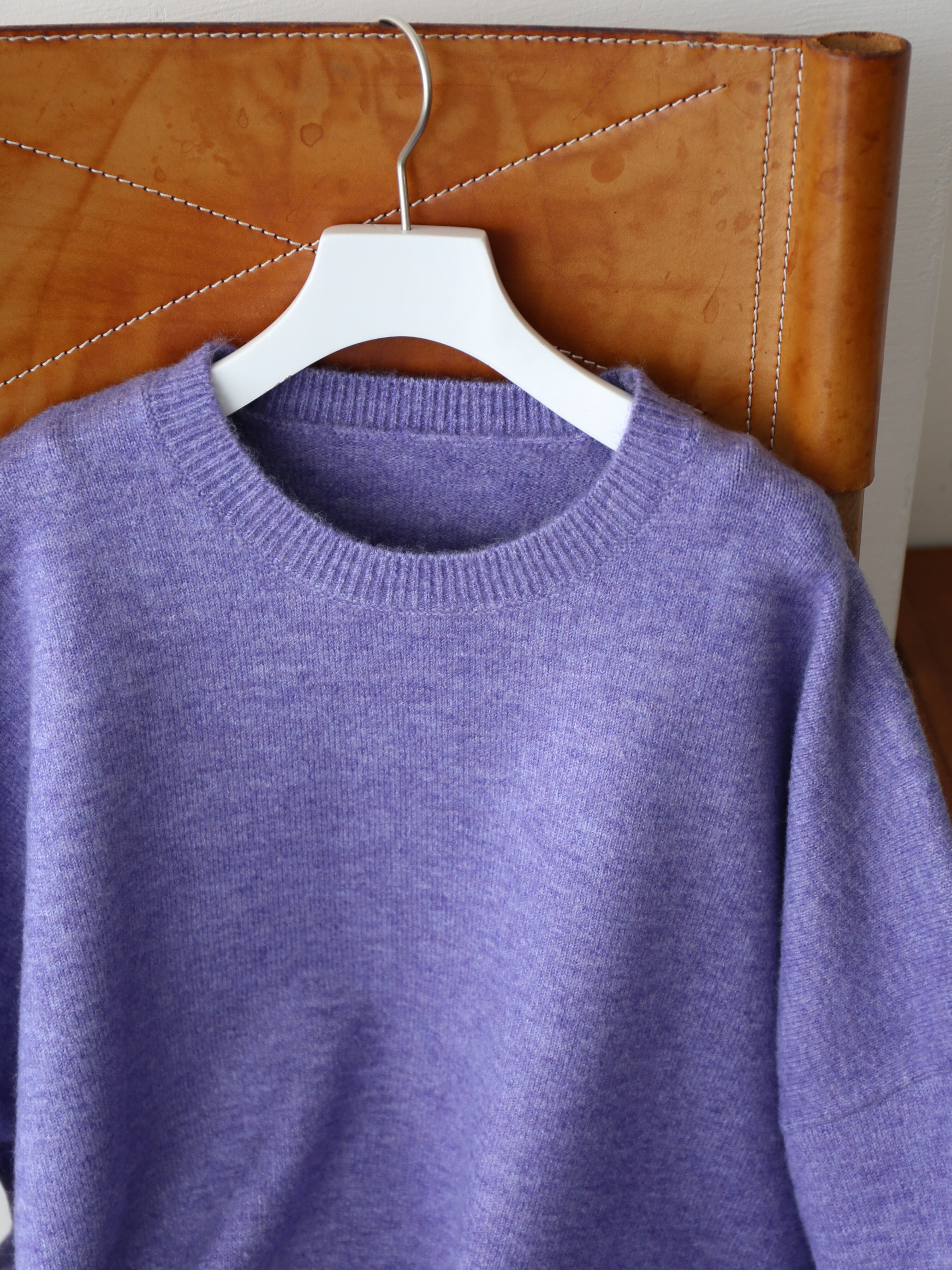 big crewneck knit（purple）