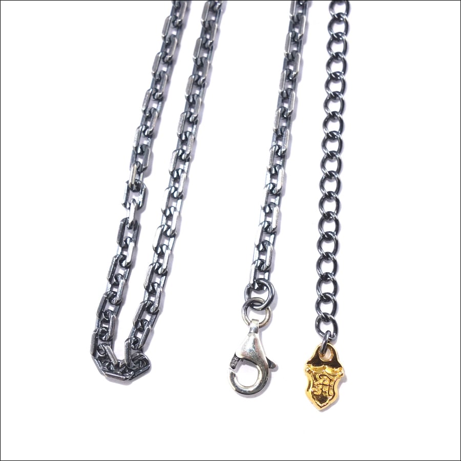 4面カットあずきシルバーチェーン3mm燻し ACCN0071 4-sided cut azuki silver chain 3mm smoked シルバーアクセサリー Silver Jewelry Brand | シルバーアクセサリーブランド アルテミスクラシック Artemis Classic