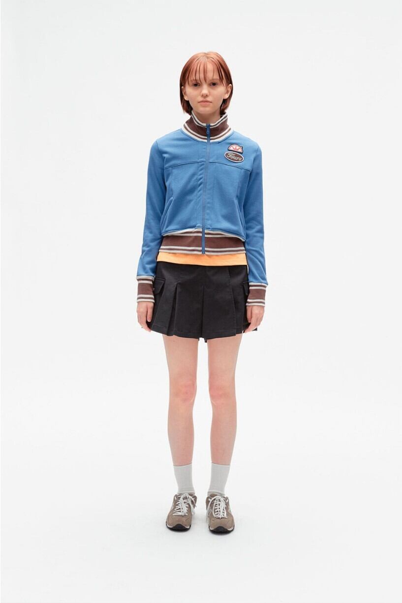 ☆IVE レイ 着用!!【SUNLOVE】W Emblems Track Jacket Blue ☆IVE レイ 着用!!【SUNLOVE】W Emblems Track Jacket Blue
