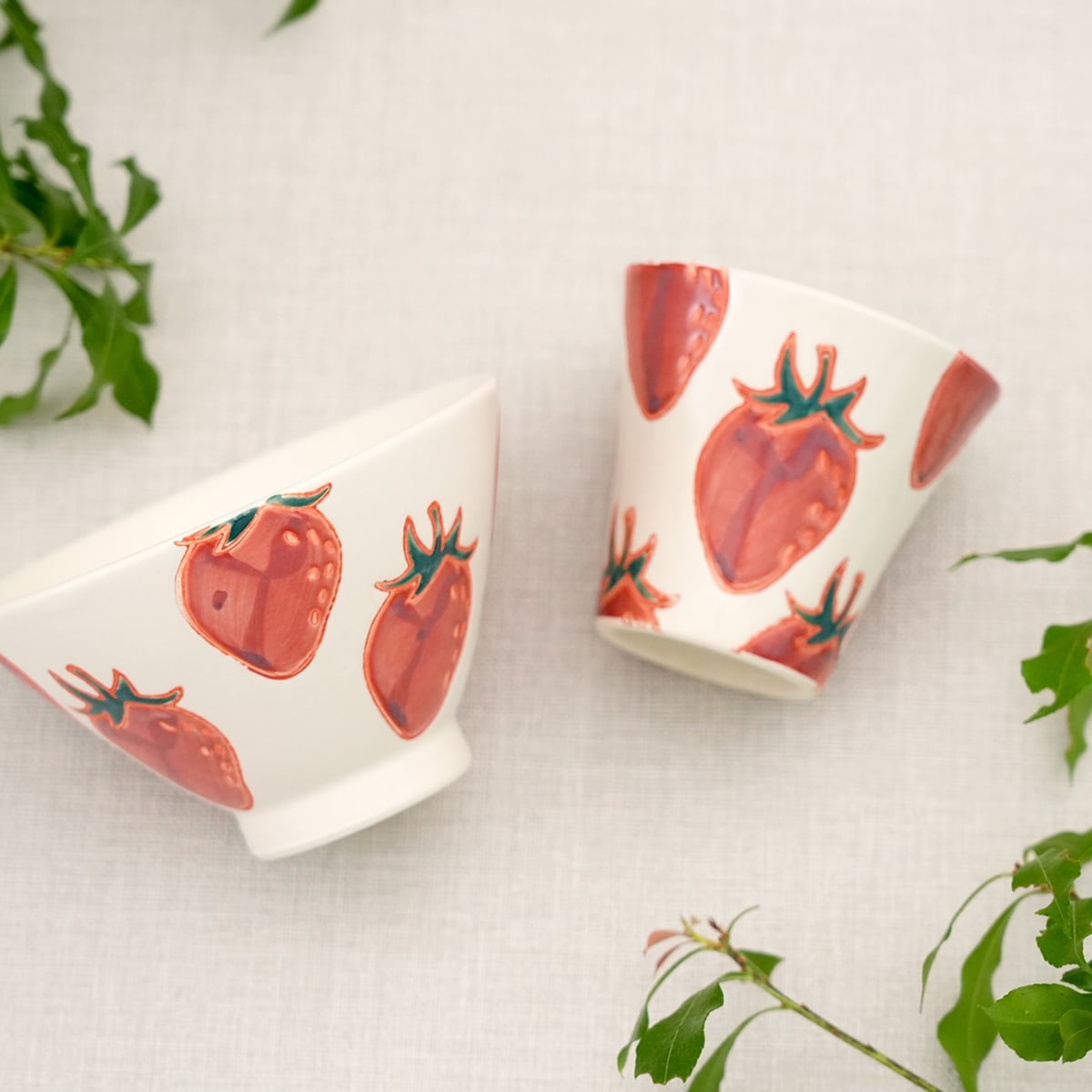 フレッシュアート 新反仙茶（いちご） | 菊祥陶器／工房祥sho