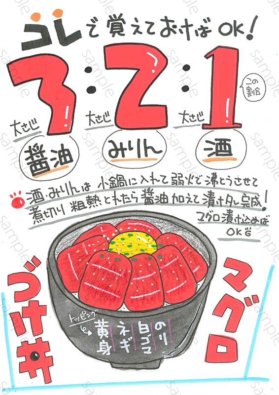 レシピ・マグロづけ丼