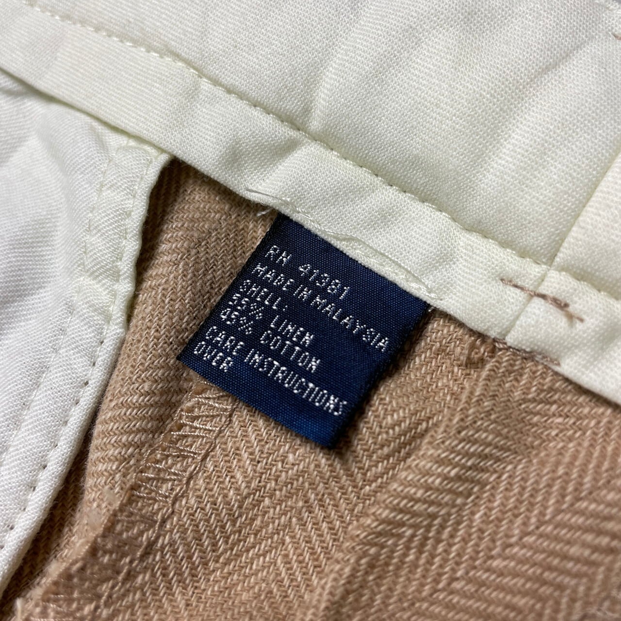 ポロバイラルフローレンリネンスラックスツータックオフホワイトW34古着ビンテージ 18bb5d834ff484eb937252334137ee