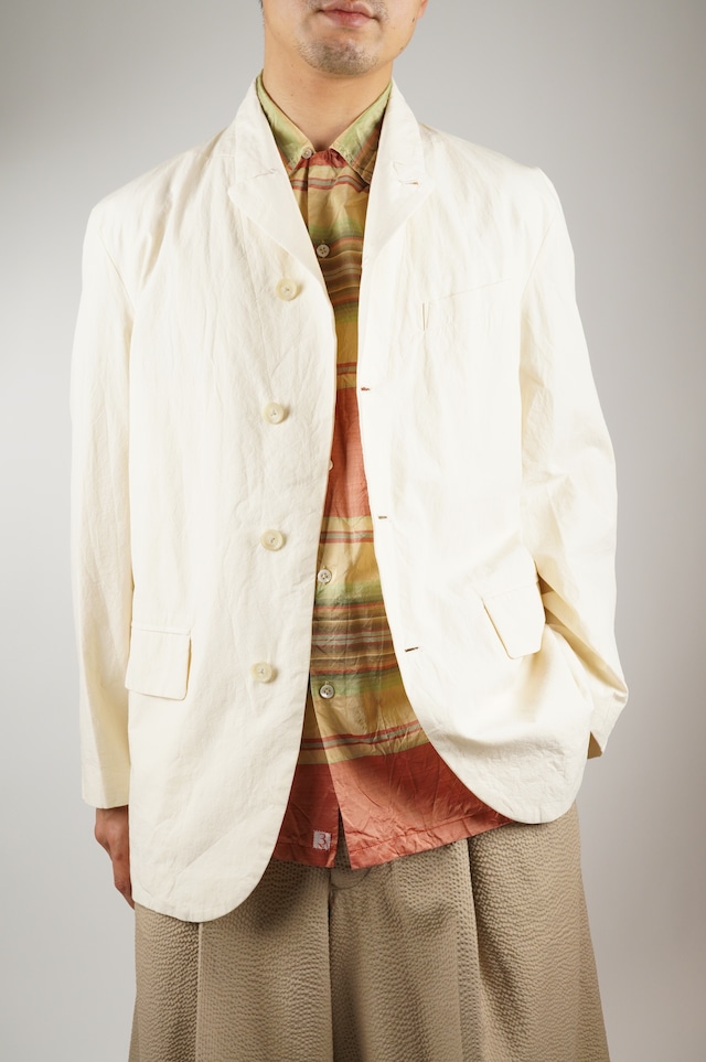 MAINU/Organic Cotton Peaked Lapel Jacket