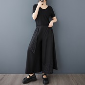 アシンメトリー 切り替え ワイドパンツ 00054