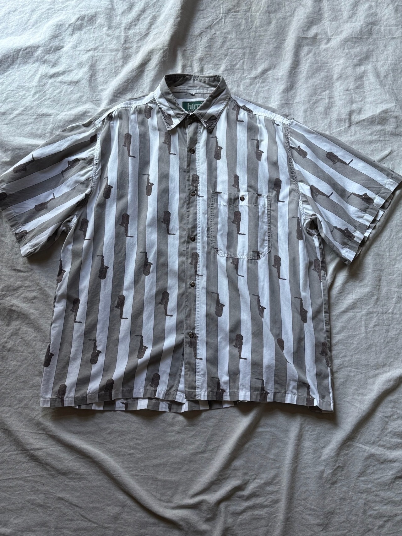 Sax printed boder S/S shirt