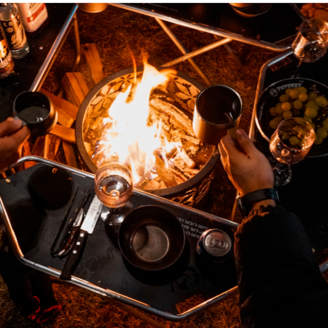 テーブル・チェア・ハンモック COMMA NINE LANDS Fire Place Table WOOD LANDS / Fire Place Table (2脚)/ BLACK | comma_nine_japan