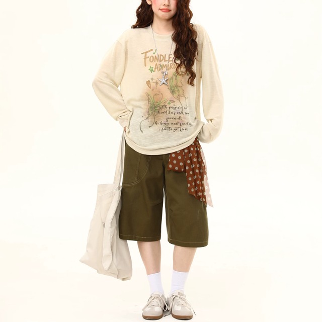 butterfly sheer long tee　バタフライシアーロングティー　J2154