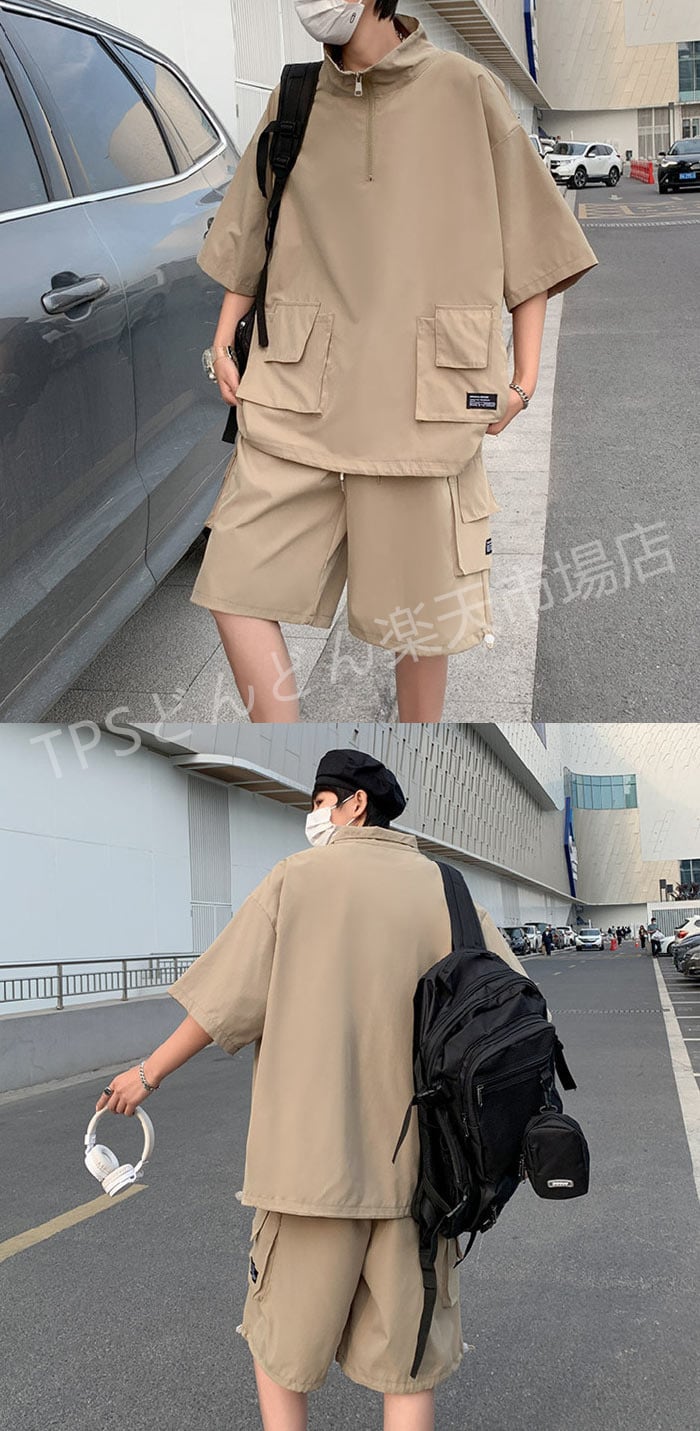 セットアップ メンズ 夏 半袖 上下セット 大きいサイズ Tシャツ