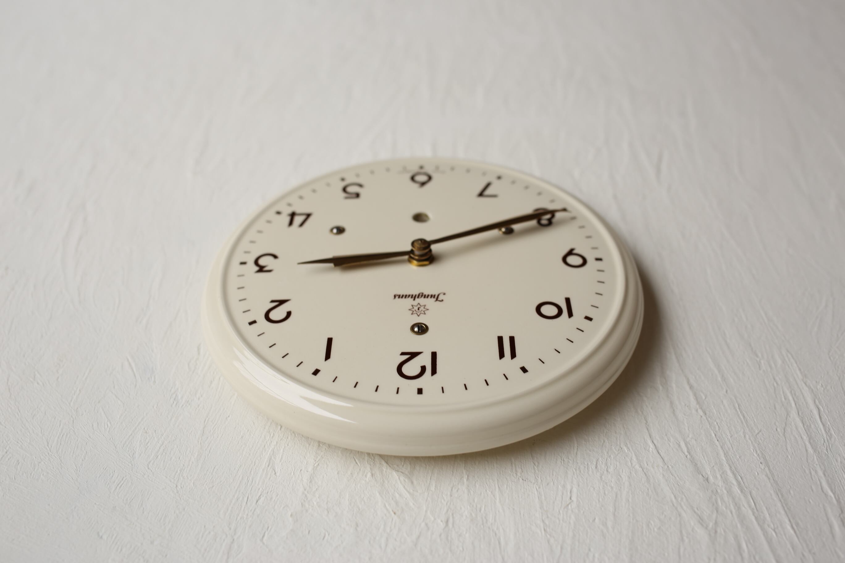 ドイツ アンティーク ヴィンテージ Junghans ユンハンス 陶器 掛時計