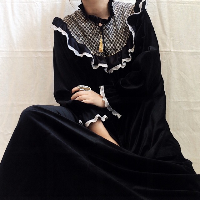 70s velvet house coat