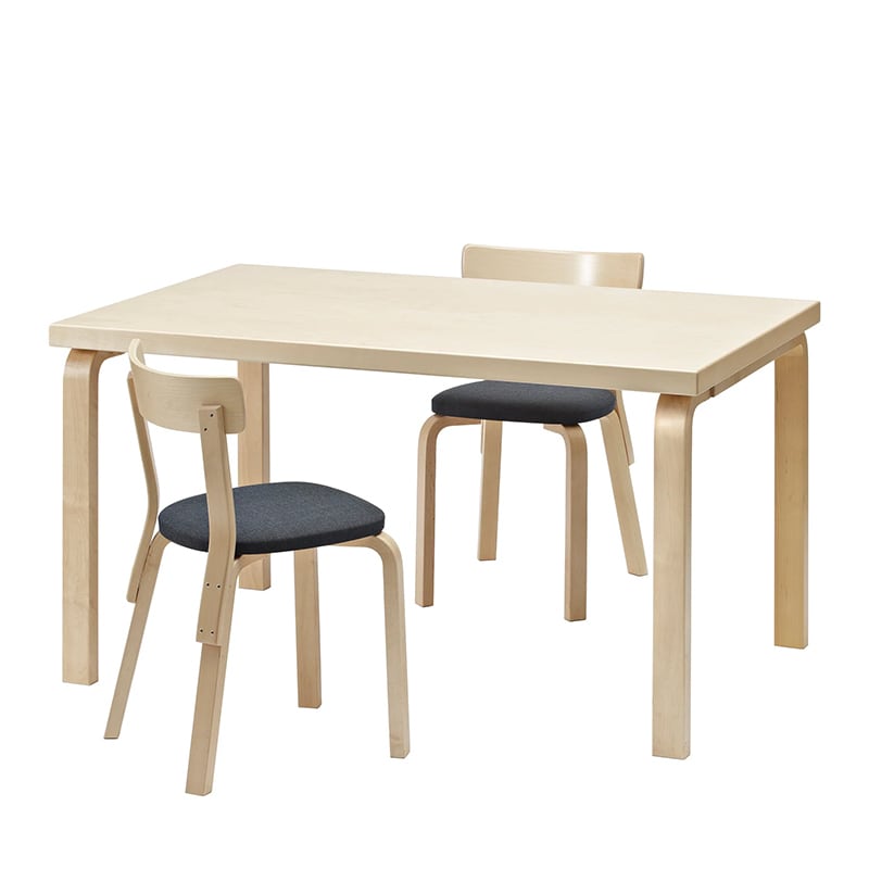 82B テーブル（135× 85cm）ホワイト ラミネート［ アルテック