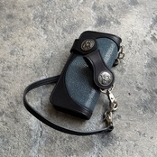 【直営店限定商品】ライダースウォレット リンガー インレイ スティングレイ(グレー)