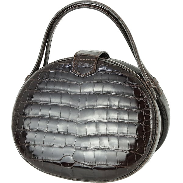 Vintage LOEWE ロエベ ショルダーバッグ クロコダイル ダークブラウン